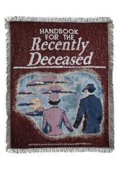 Handbook For The Recently Deceased Beetlejuice Tapestry Throw -Animatronics Shop beetlejuice handbook tapestry throw alt 1