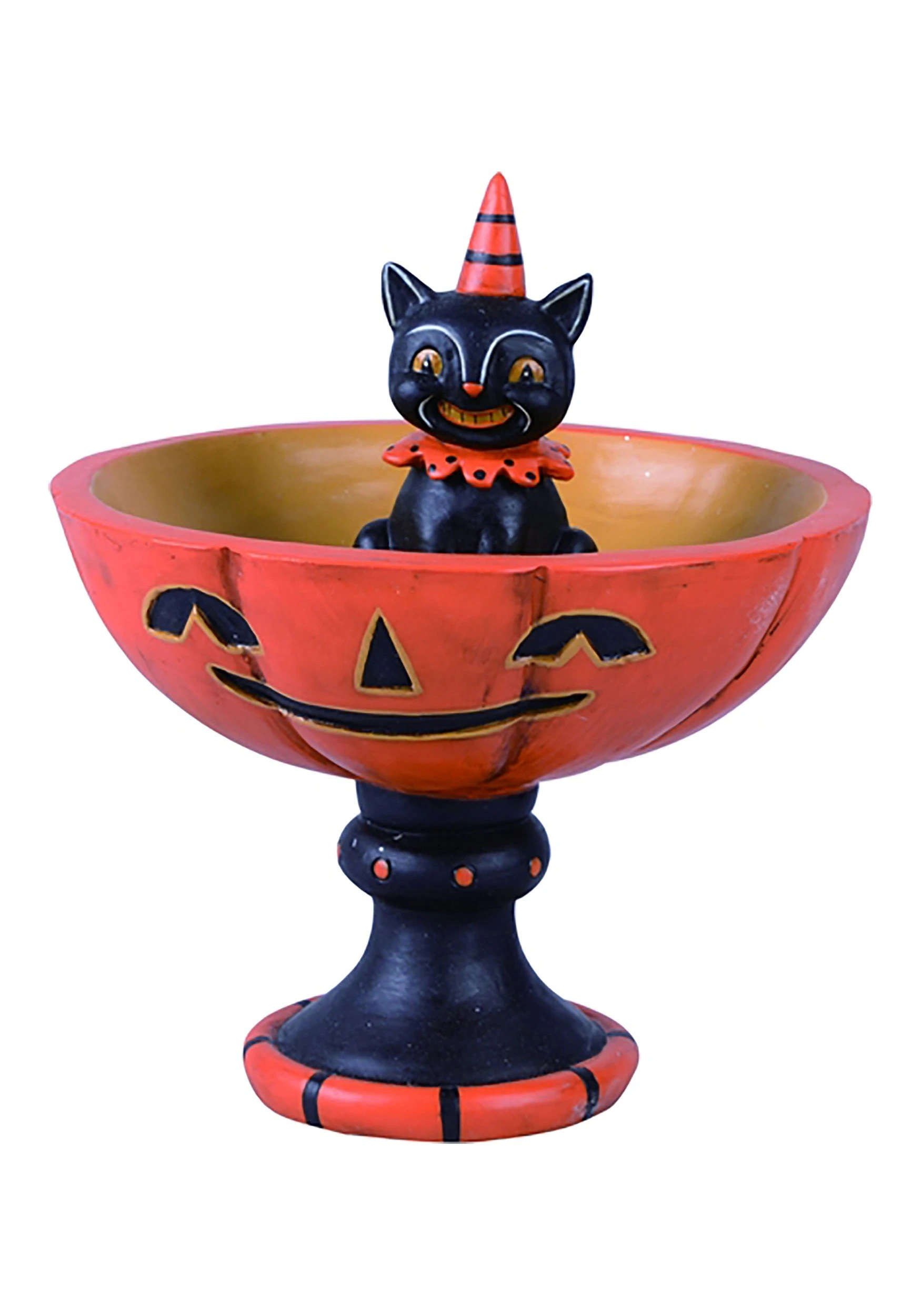 Resin Black Cat Treat Stand 3 Resin Black Cat Treat Stand