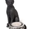 Black Cat Tea Light Holder -Animatronics Shop black cat t light holder