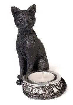 Black Cat Tea Light Holder