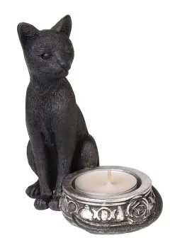Black Cat Tea Light Holder 9 Black Cat Tea Light Holder -Animatronics Shop black cat t light holder alt 3