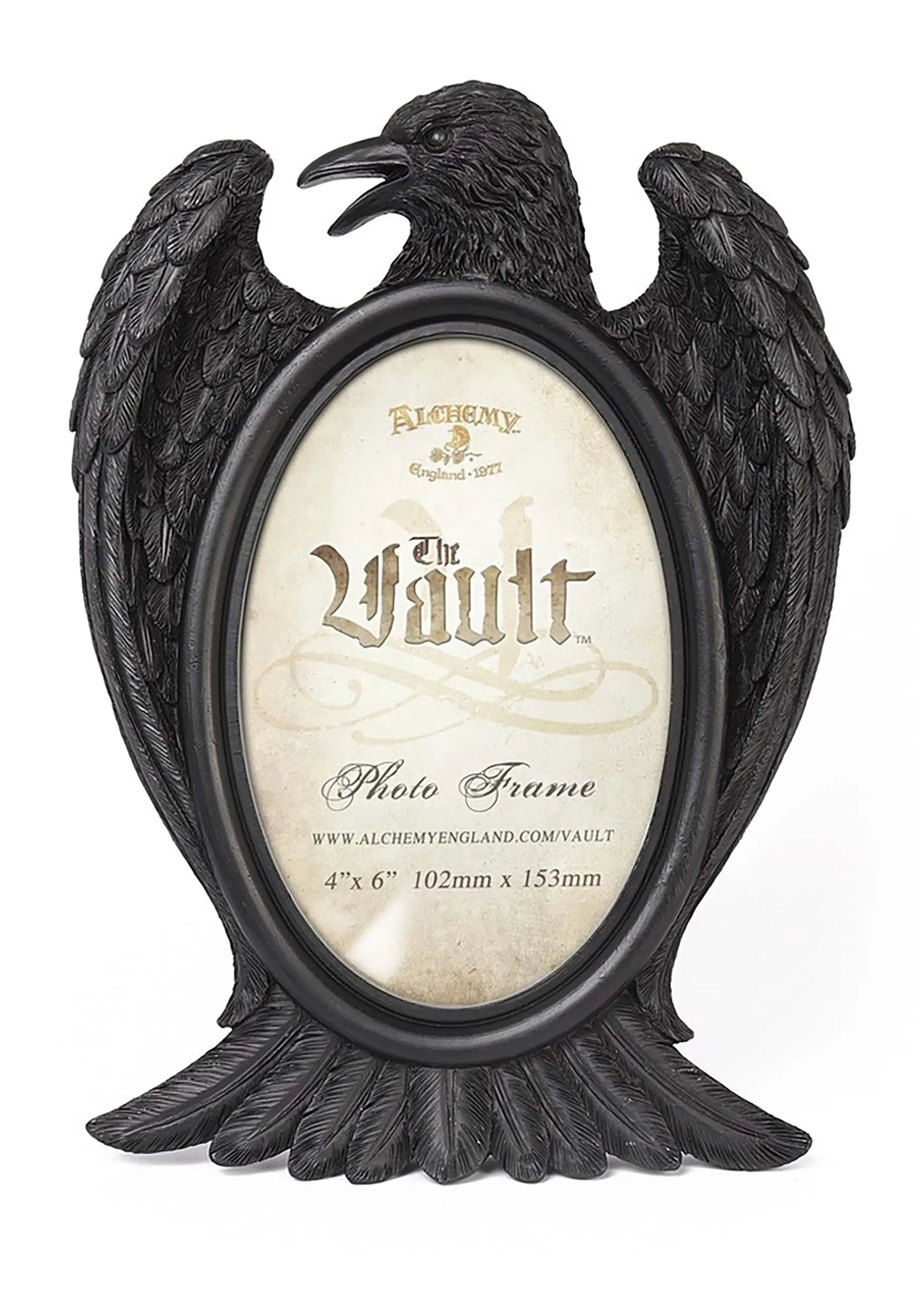 Gothic Black Raven Photo Frame 3 Gothic Black Raven Photo Frame