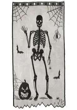 Bony Buddy Skeleton Door Curtain Halloween Decoration