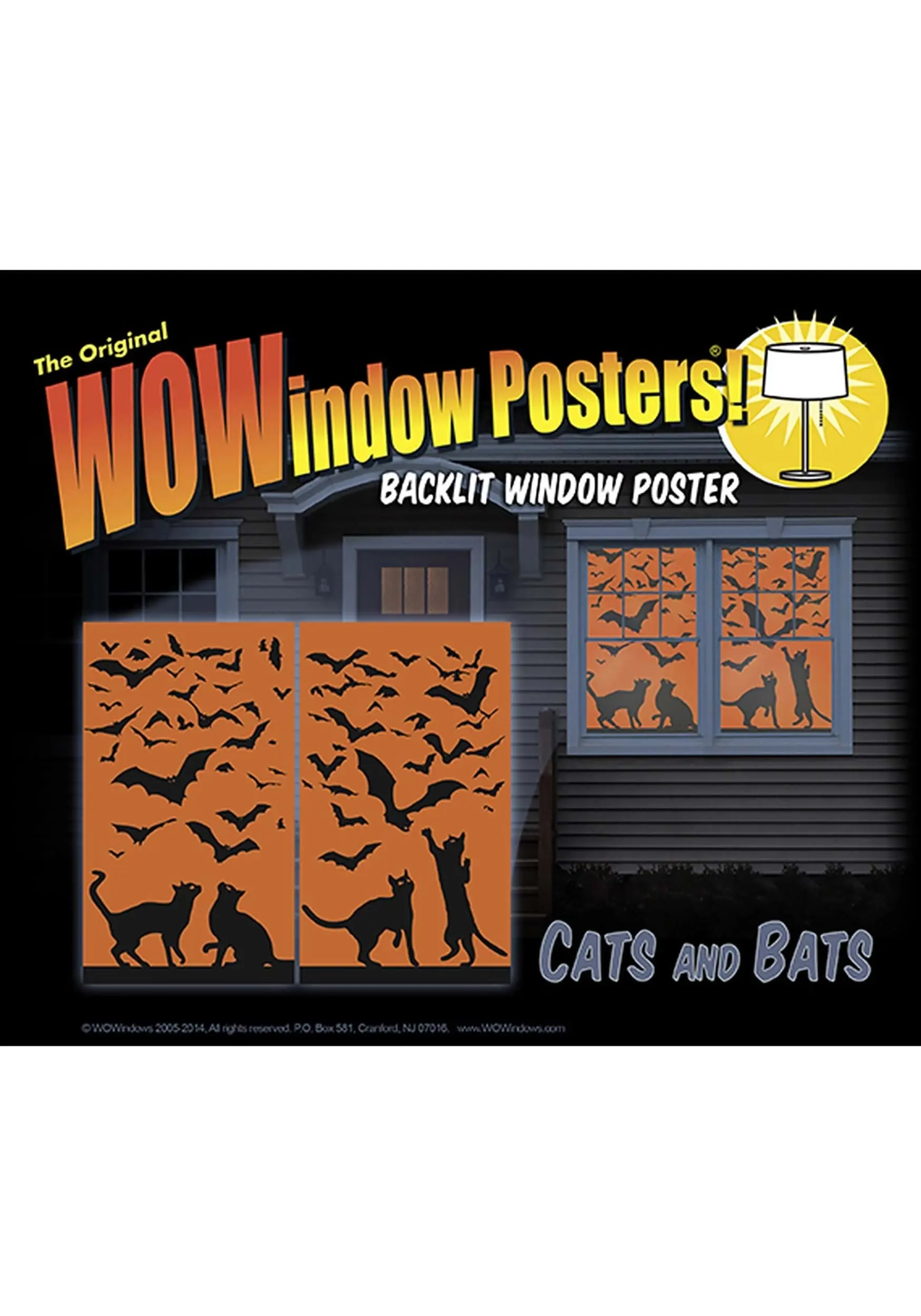 Silhouette Cats And Bats Window Poster 6 Silhouette Cats And Bats Window Poster - Image 4