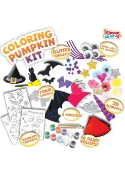 8 Characters Pumpkin Coloring Kit -Animatronics Shop coloring pumpkins with 8 characters alt 1