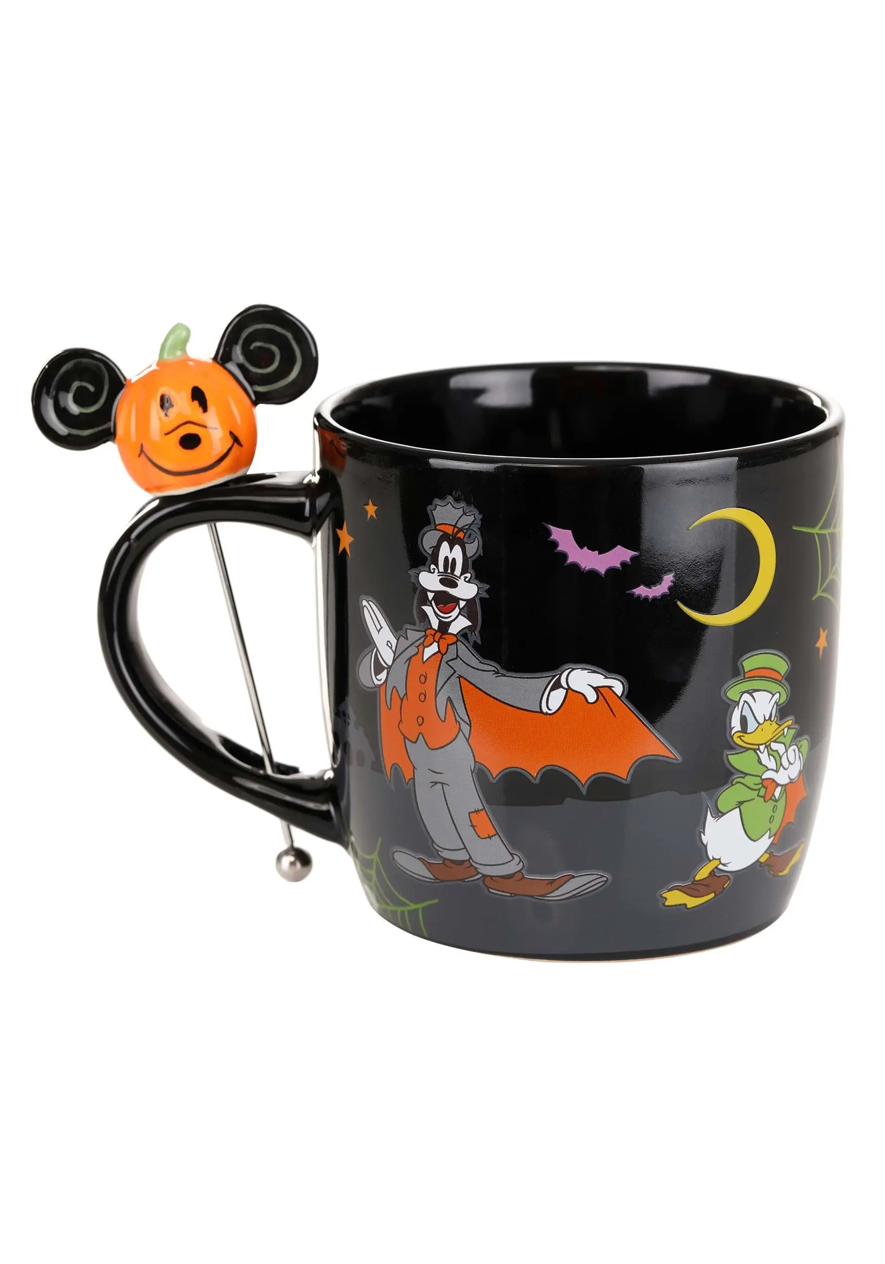 Happy Halloween Black Stirrer Mickey Disney Mug 4 Happy Halloween Black Stirrer Mickey Disney Mug - Image 2