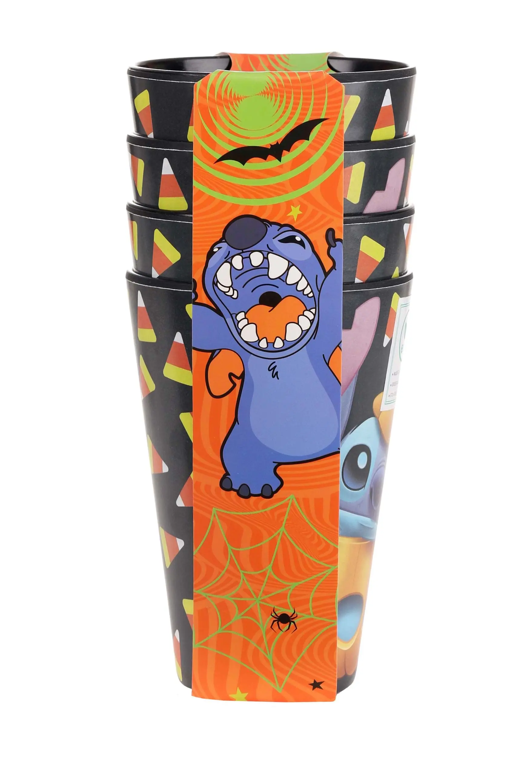 Adult Disney Stitch Jack O'Lantern Black Tumblers Set Of 4 4 Adult Disney Stitch Jack O'Lantern Black Tumblers Set Of 4 - Image 2