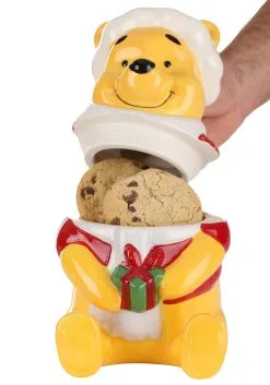 Disney Winnie The Pooh Santa Claus With Present Cookie Jar