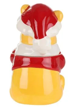Disney Winnie The Pooh Santa Claus With Present Cookie Jar -Animatronics Shop disney winnie the pooh santa cookie jar alt 2