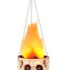 Flaming Fire Skull Sconce Halloween Prop 2 Flaming Fire Skull Sconce Halloween Prop -Animatronics Shop flaming skull sconce halloween decoration