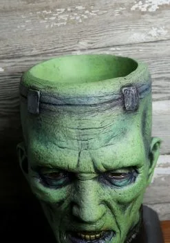 Frankenstein Monster Halloween Treat Bowl -Animatronics Shop frankenstein monster treat bowl alt 1