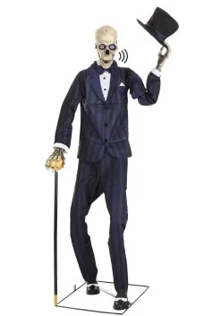 Gentleman Skeleton Animatronic Halloween Decoration 9 Gentleman Skeleton Animatronic Halloween Decoration -Animatronics Shop gentleman skeleton decoration alt 3
