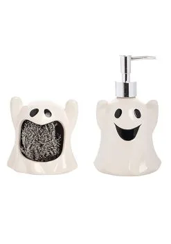 Ghost Sponge Holder & Soap Dispenser Set
