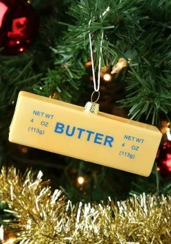 Christmas Glass Ornament Stick Of Butter