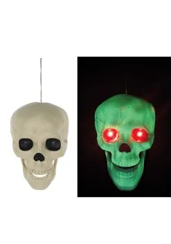 Glow In The Dark Talking Skull Halloween Decoration