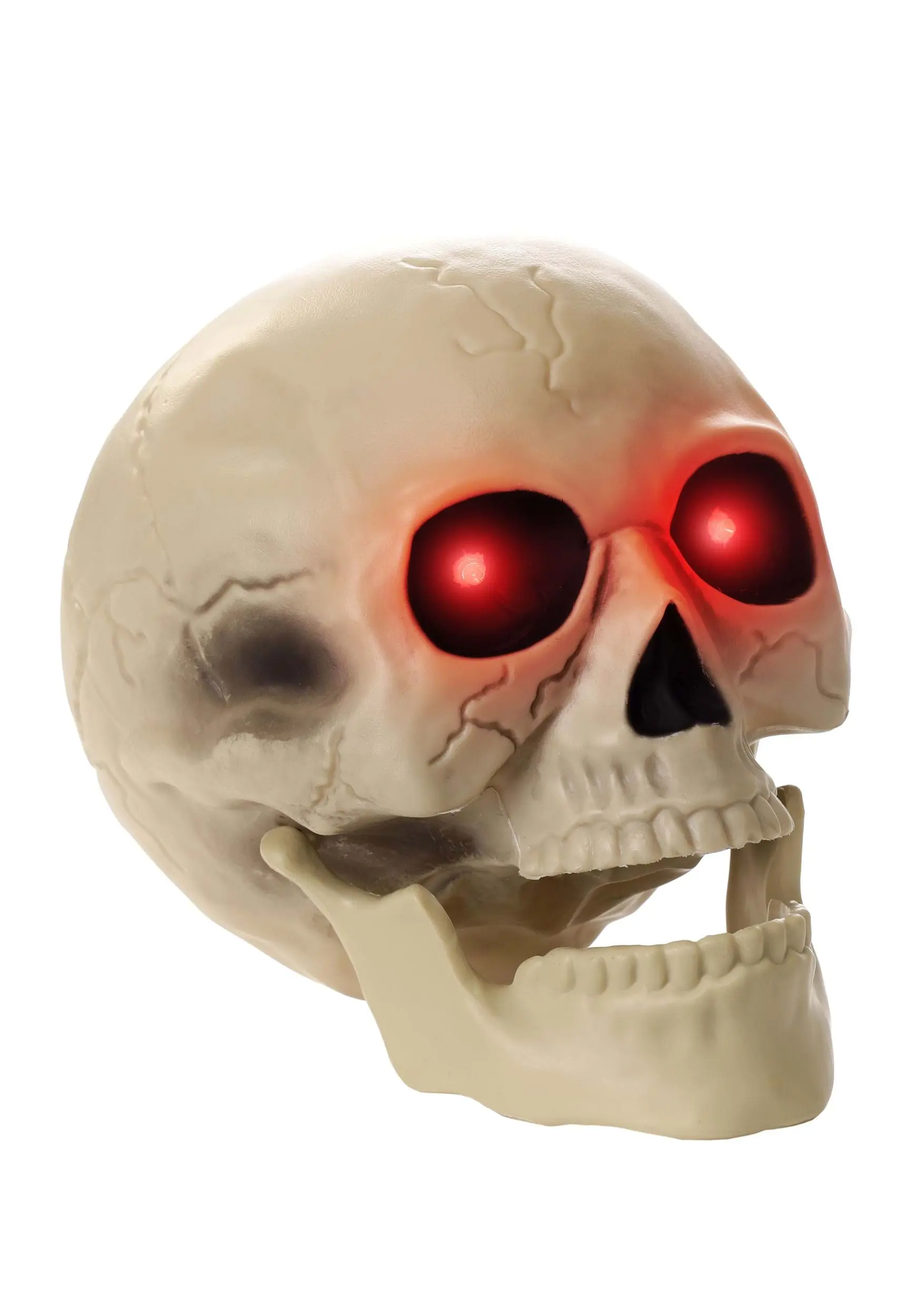 Light Up Glowing Red Eyes Skull Decoration 3 Light Up Glowing Red Eyes Skull Decoration