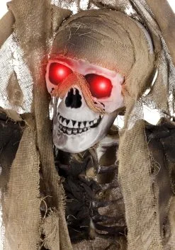 Hanging Animatronic Skeleton Decoration -Animatronics Shop hanging ghost with movinglightsound alt 5