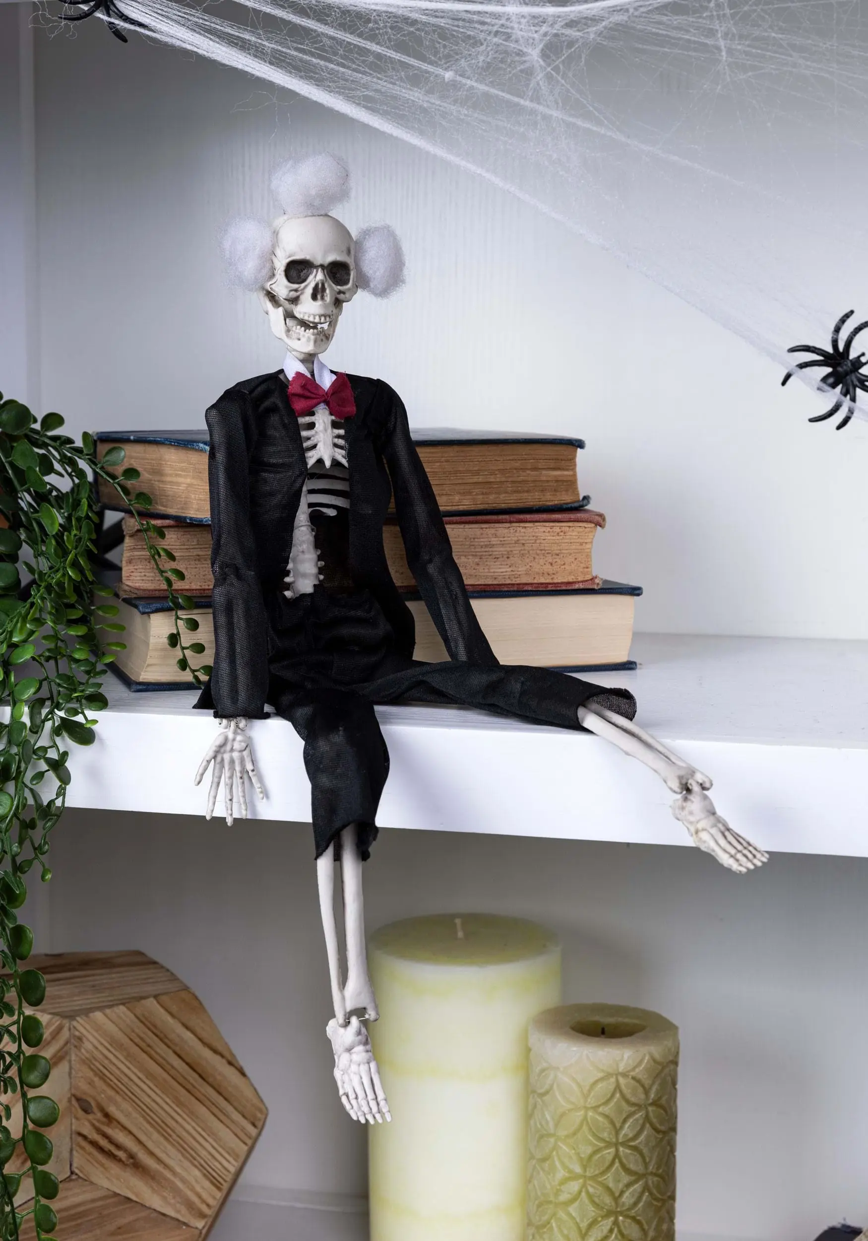 16" Hanging Gothic Skeleton Groom Halloween Decoration 4 16" Hanging Gothic Skeleton Groom Halloween Decoration - Image 2