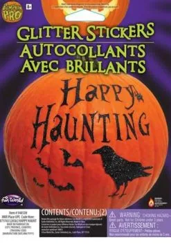 Front Page -Animatronics Shop happy haunting pumpkin glitter sticker kit alt 1