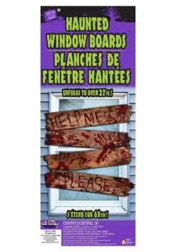 Bloody Haunted Window Wooden Boards With Words -Animatronics Shop haunted bloody wooden window boards with words alt 2