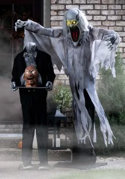 Head On A Platter Butler Halloween Decoration -Animatronics Shop head on a platter butler decoration alt 1