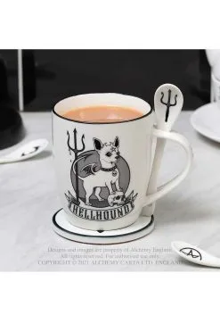 Hellhound Mug And Spoon Set -Animatronics Shop hellhound mug and spoon set alt 1