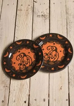 Halloween Pumpkin Plate Set By Johanna Parker