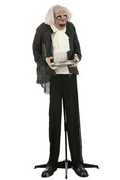 Life Size Animated Old Man Greeter Halloween Decoration -Animatronics Shop life size animated old man greeter decoration alt 2