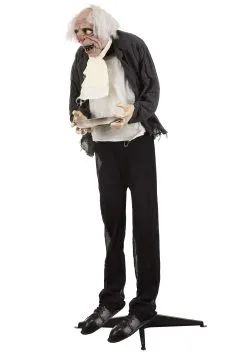 Life Size Animated Old Man Greeter Halloween Decoration -Animatronics Shop life size animated old man greeter decoration alt 4