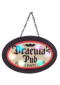 Light Up Hanging Dracula's Pub Sign