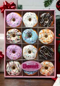 Miniature Donut 12 Pc Ornament Set -Animatronics Shop miniature donut 12 pc ornament set alt 2