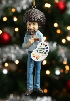Bob Ross 5" Painter Christmas Ornament
