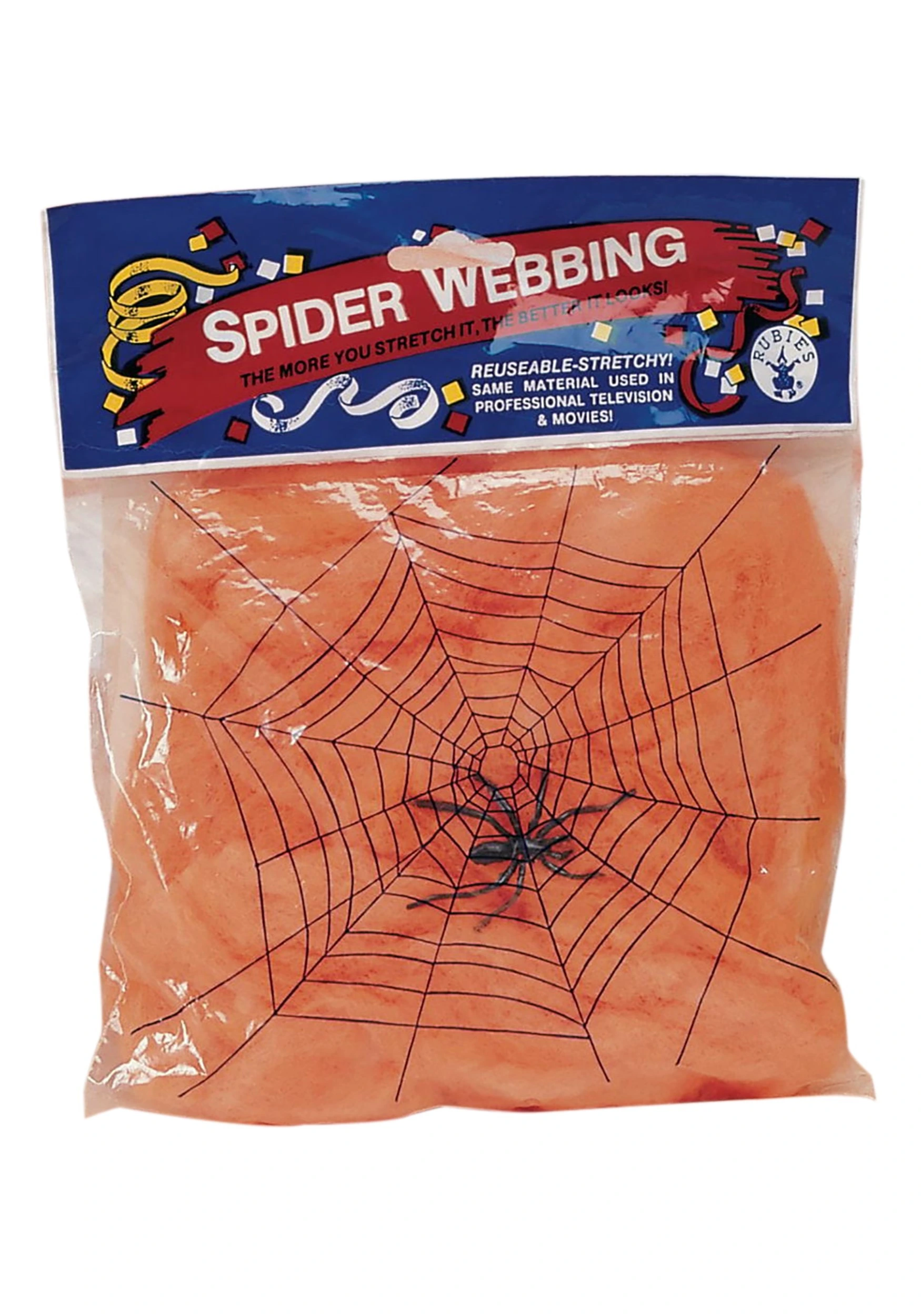 Black Light Activated 60g Orange Glow Spider Web 3 Black Light Activated 60g Orange Glow Spider Web