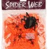 Orange Spider Web Halloween Decoration 1 Orange Spider Web Halloween Decoration -Animatronics Shop orange spider web decoration