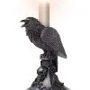 Edgar Allan Poe's Raven Candle Stick Holder -Animatronics Shop poes raven candle stick holder