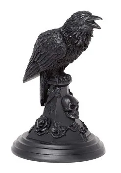 Edgar Allan Poe's Raven Candle Stick Holder -Animatronics Shop poes raven candle stick holder alt 2