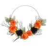 Pumpkin Flower Wreath Halloween Decoration