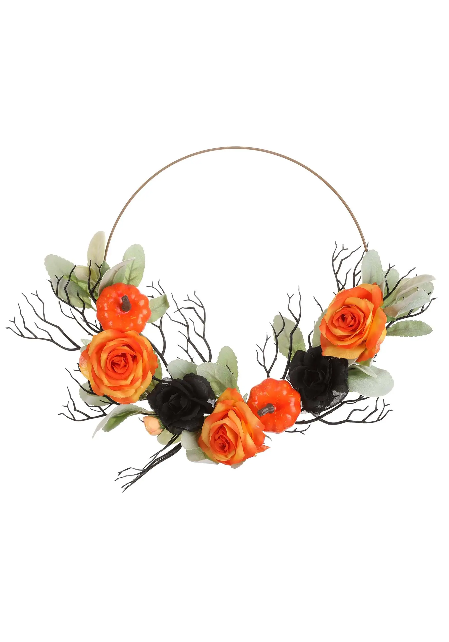 Pumpkin Flower Wreath Halloween Decoration 3 Pumpkin Flower Wreath Halloween Decoration