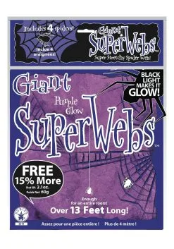 Spider Web Purple Glow Black Light Activated 60g