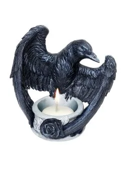 Raven Tea Light Candle Holder