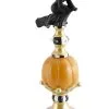 17 Inch Resin Black White Orange And Gold Finial With Flying Witch