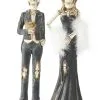 Resin Skeleton Man And Lady Tapered Candlesticks -Animatronics Shop resin skeleton lady man tapered candlesticks