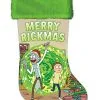 Merry Rickmas Rick & Morty 19" Satin Stocking