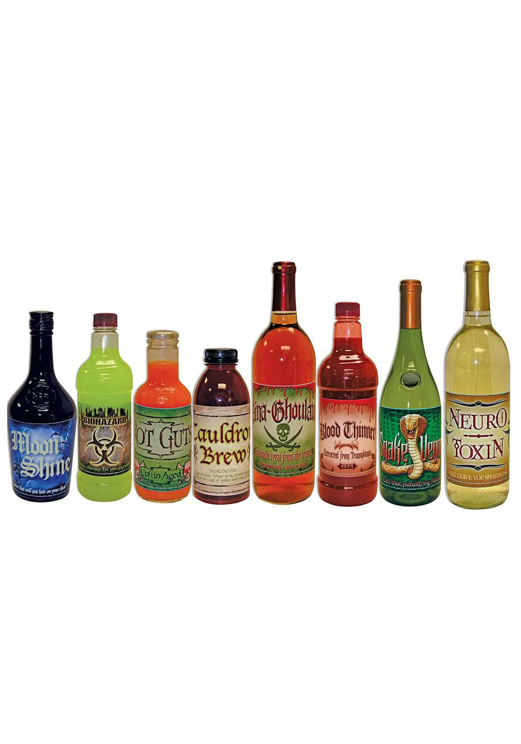 8 Scary Bottle Labels Set 3 8 Scary Bottle Labels Set