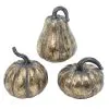 Gold 6" Set Of 3 Pumpkins -Animatronics Shop set of 3 gold 6 pumpkins