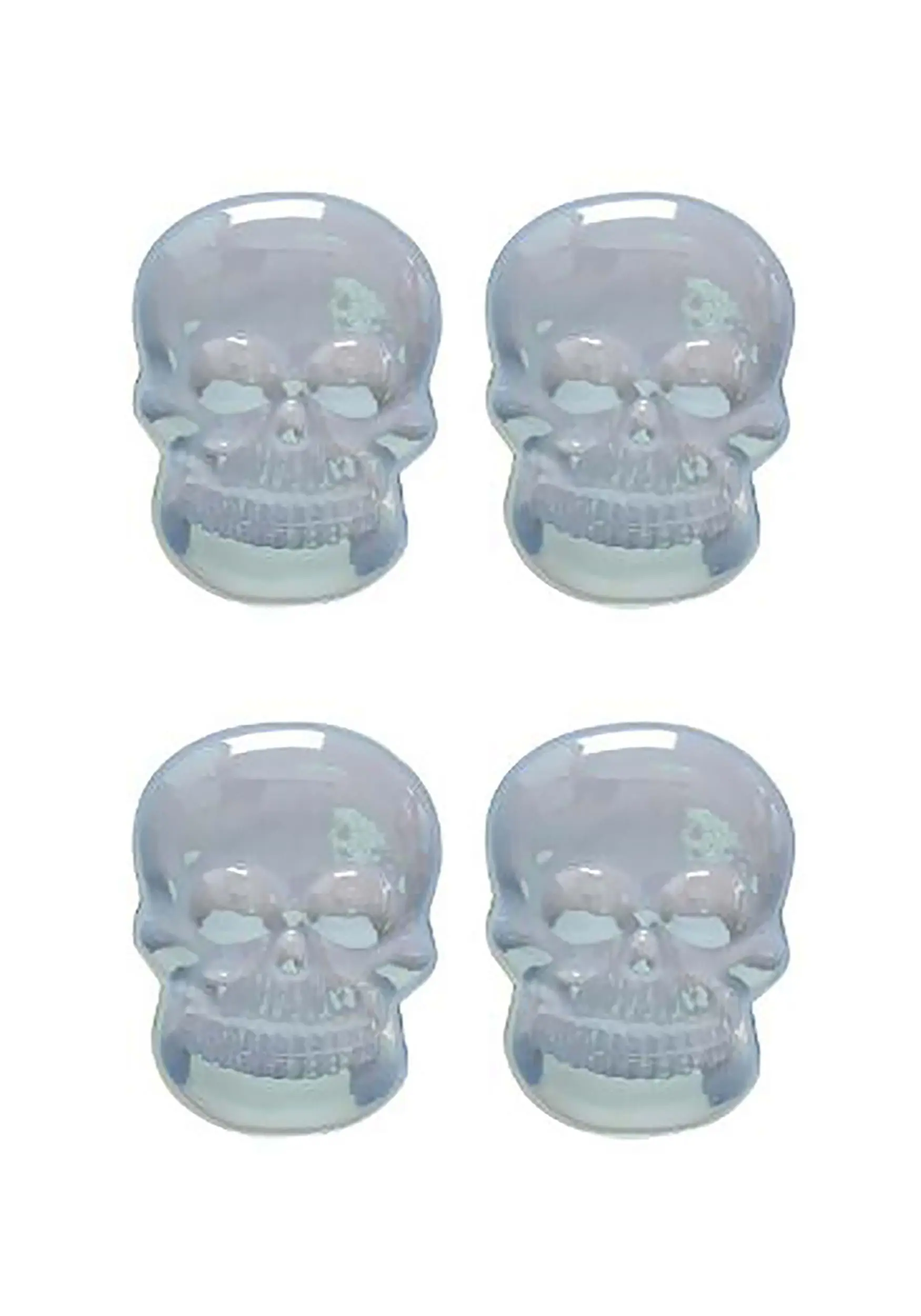 Set Of 4 Iridescent Skull Shaped Halloween Plates 3 Set Of 4 Iridescent Skull Shaped Halloween Plates