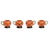 Set Of 4 Johanna Parker Jack-O-Lantern Ceramic Mugs
