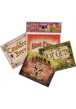 8 Scary Bottle Labels Set 9 8 Scary Bottle Labels Set -Animatronics Shop set of 8 scary bottle labels alt 2