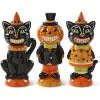 Set Of Three 6 Inch Vintage Inspired Halloween Figurines
