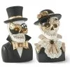 Set Of Two Resin Masquerade Skeleton Busts -Animatronics Shop set of two resin masquerade skeleton busts